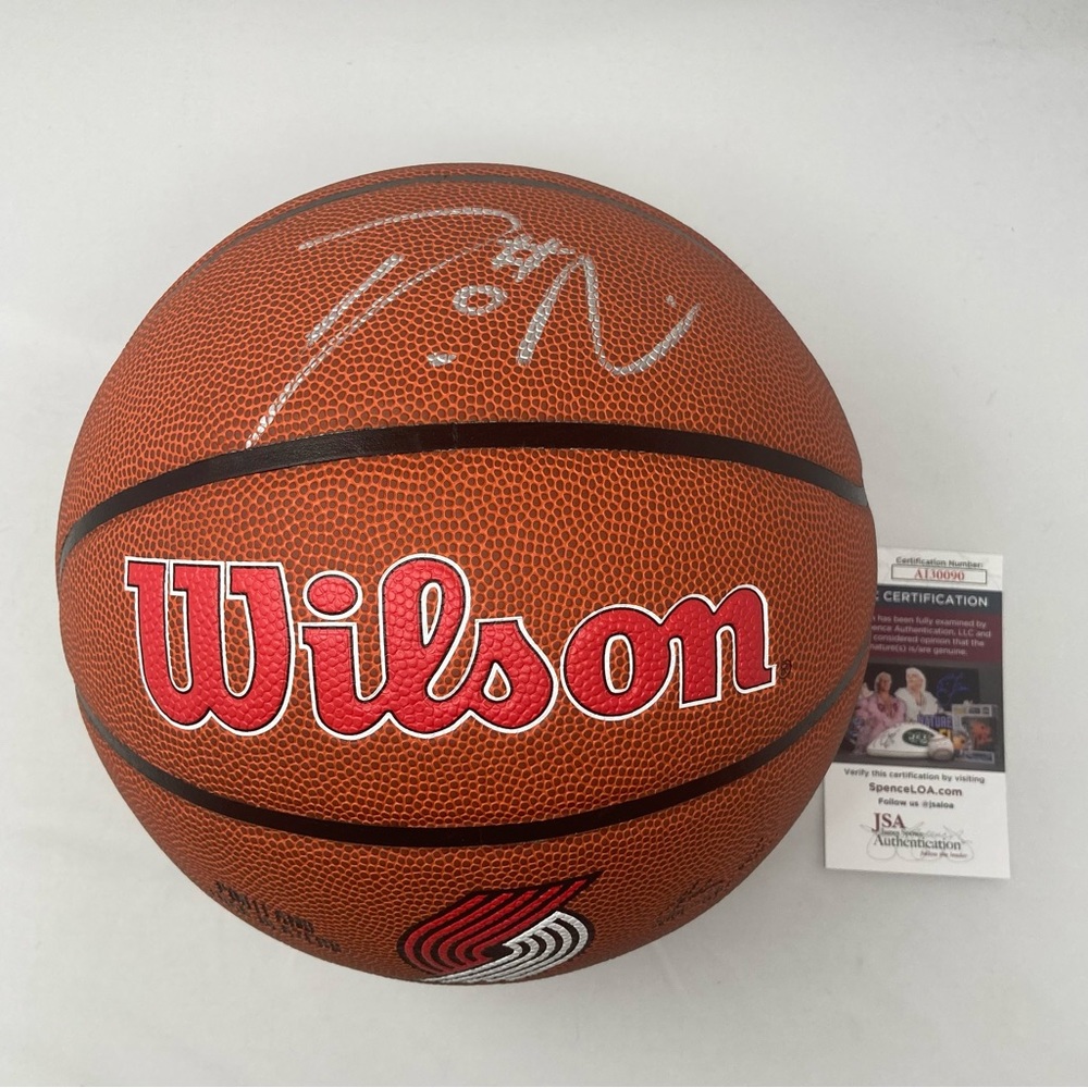 Damian Lillard signed Wilson Portland Trail Blazers Basketball JSA COA